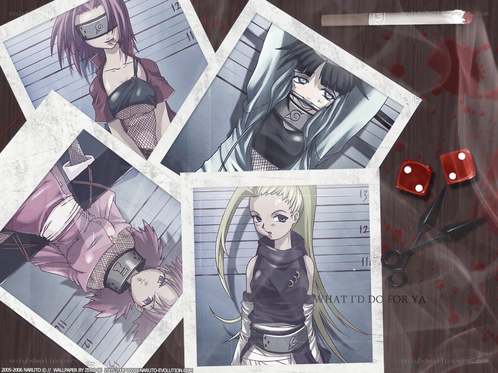 Naruto character mugshots collage