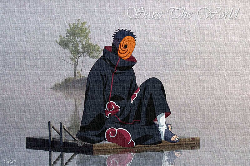 Naruto character on a dock