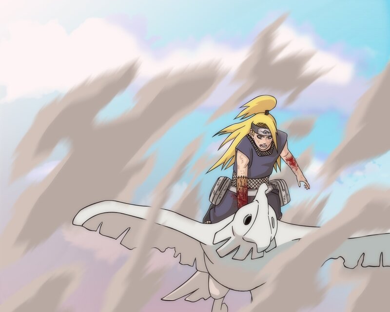 Naruto character on bird