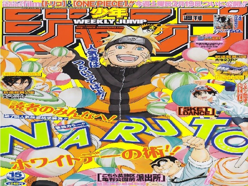 Naruto Character on Magazine Cover