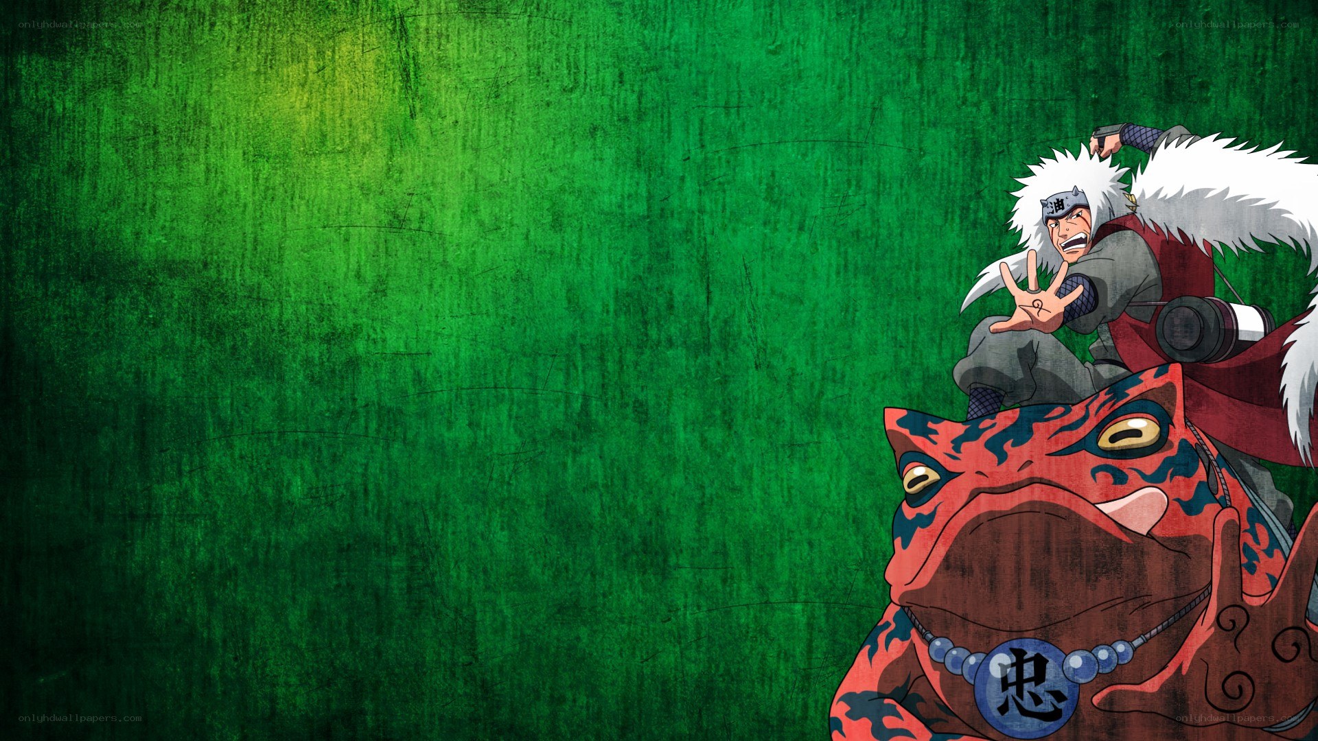 Naruto character on toad