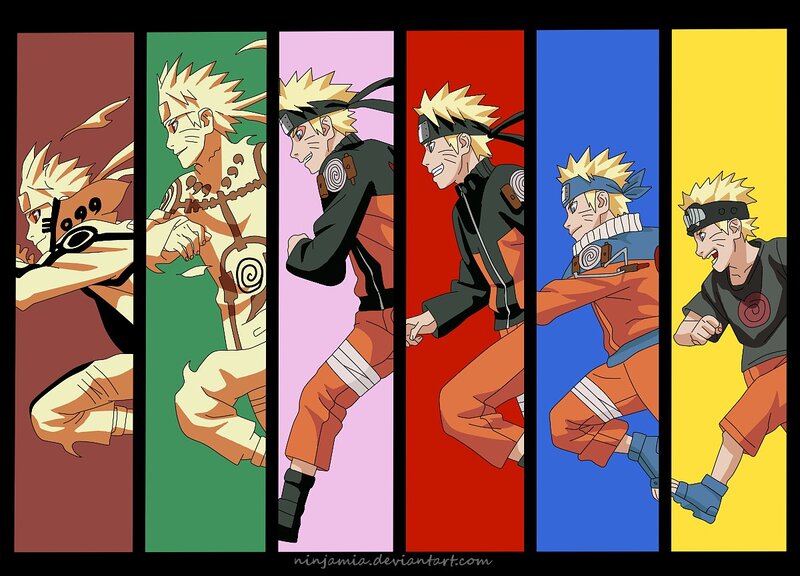 Naruto Character Panels — Orange, Dynamic, Manga, Anime