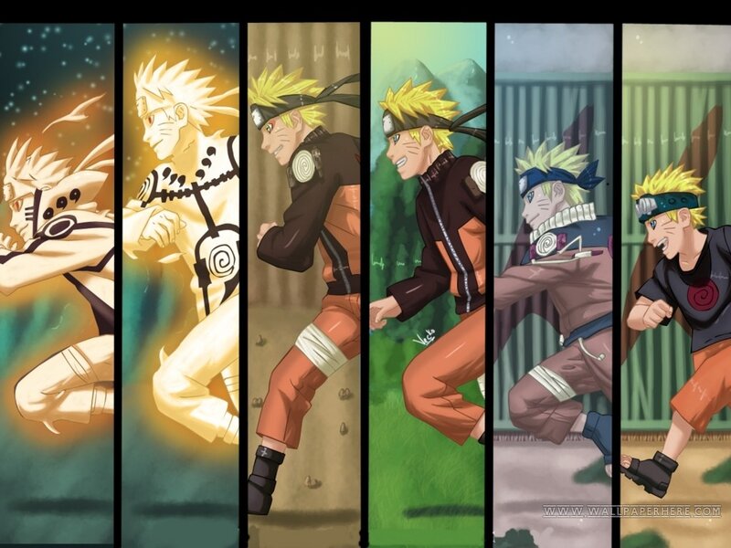 Naruto Character Panels — Orange, Dynamic, Manga