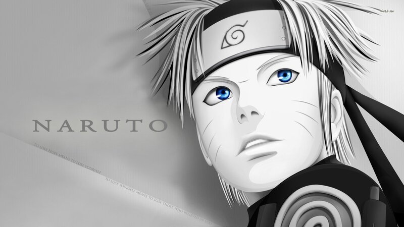 Naruto Character Portrait — Black, Dramatic, Anime, Headband