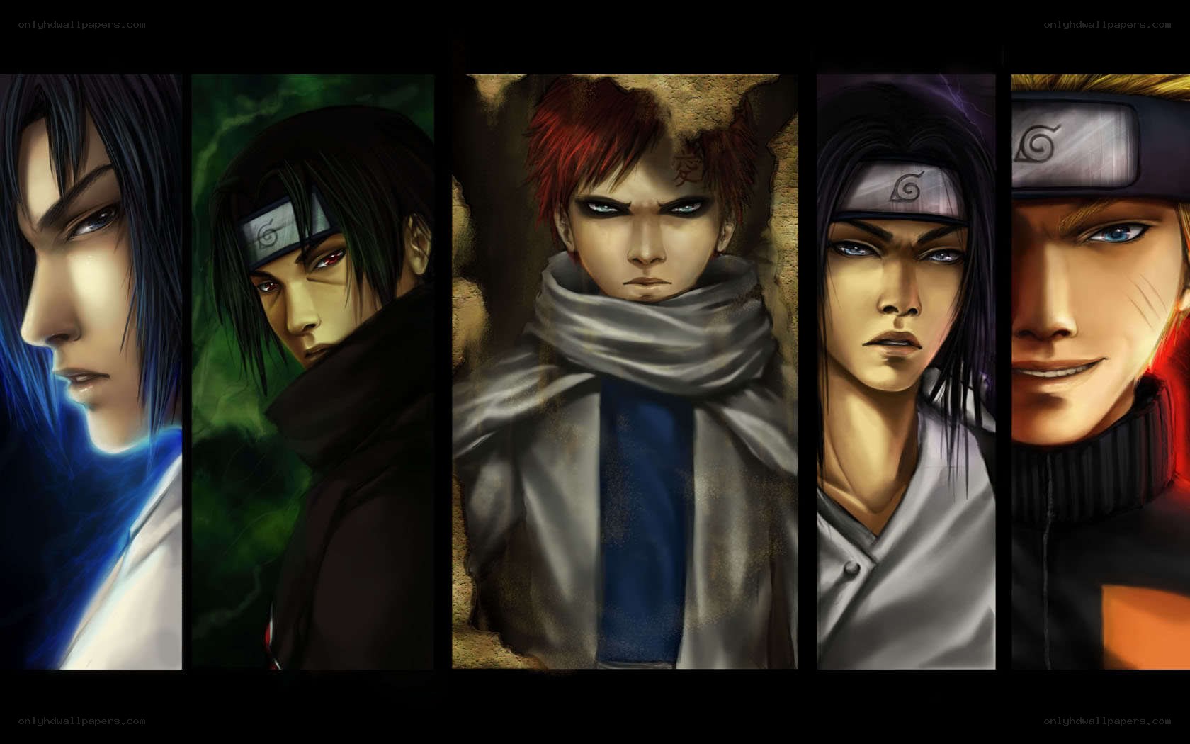 Naruto character portraits