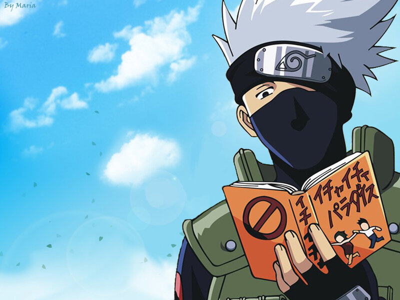 Naruto character reading book