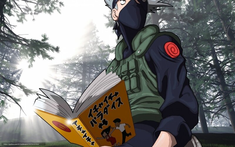 Naruto character reading book