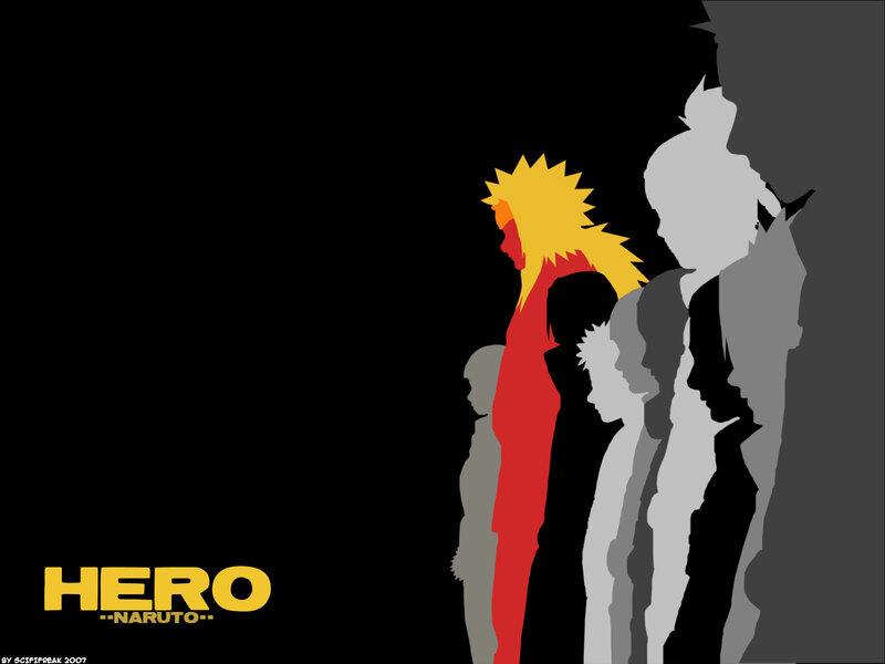 Naruto character silhouettes