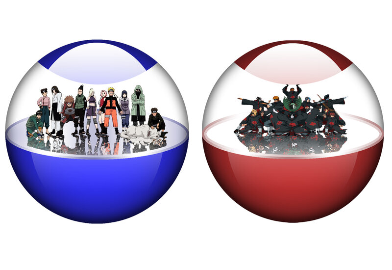 Naruto character spheres