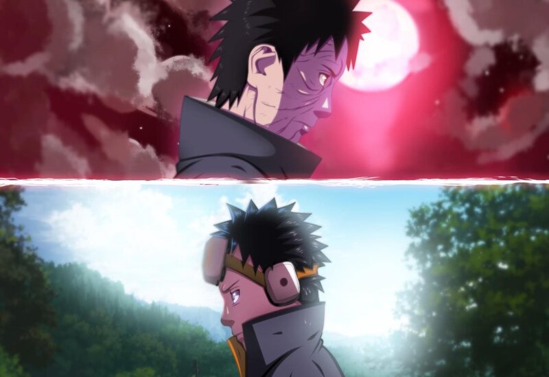Naruto character split scene