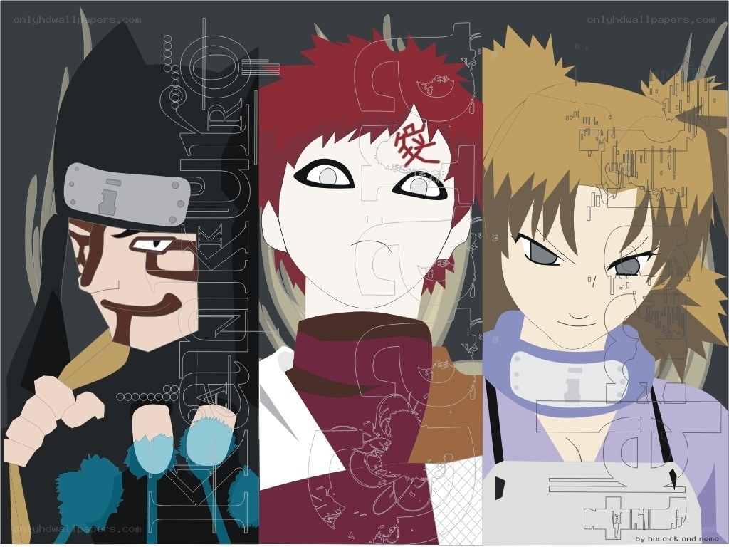 Naruto character trio illustration