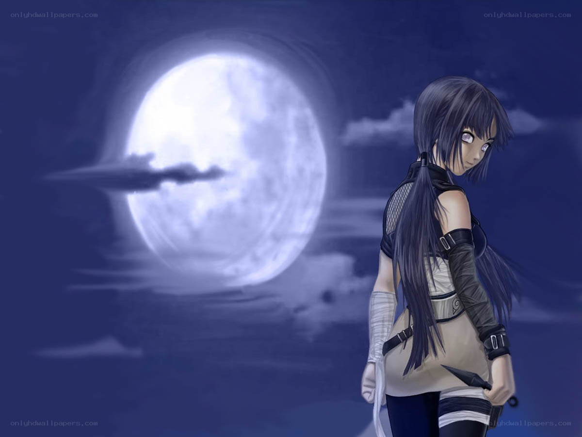 Naruto character under moonlight