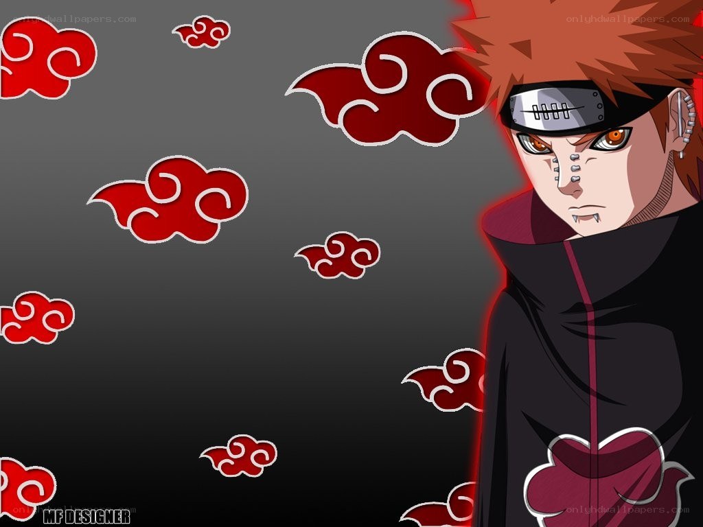 Naruto character with Akatsuki cloak