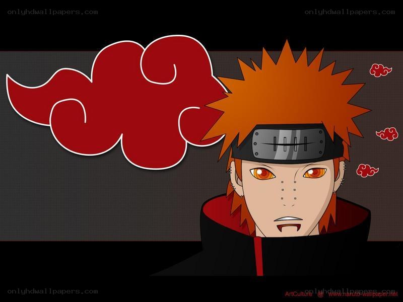 Naruto character with Akatsuki cloak