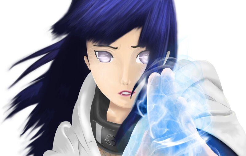 Naruto character with blue chakra