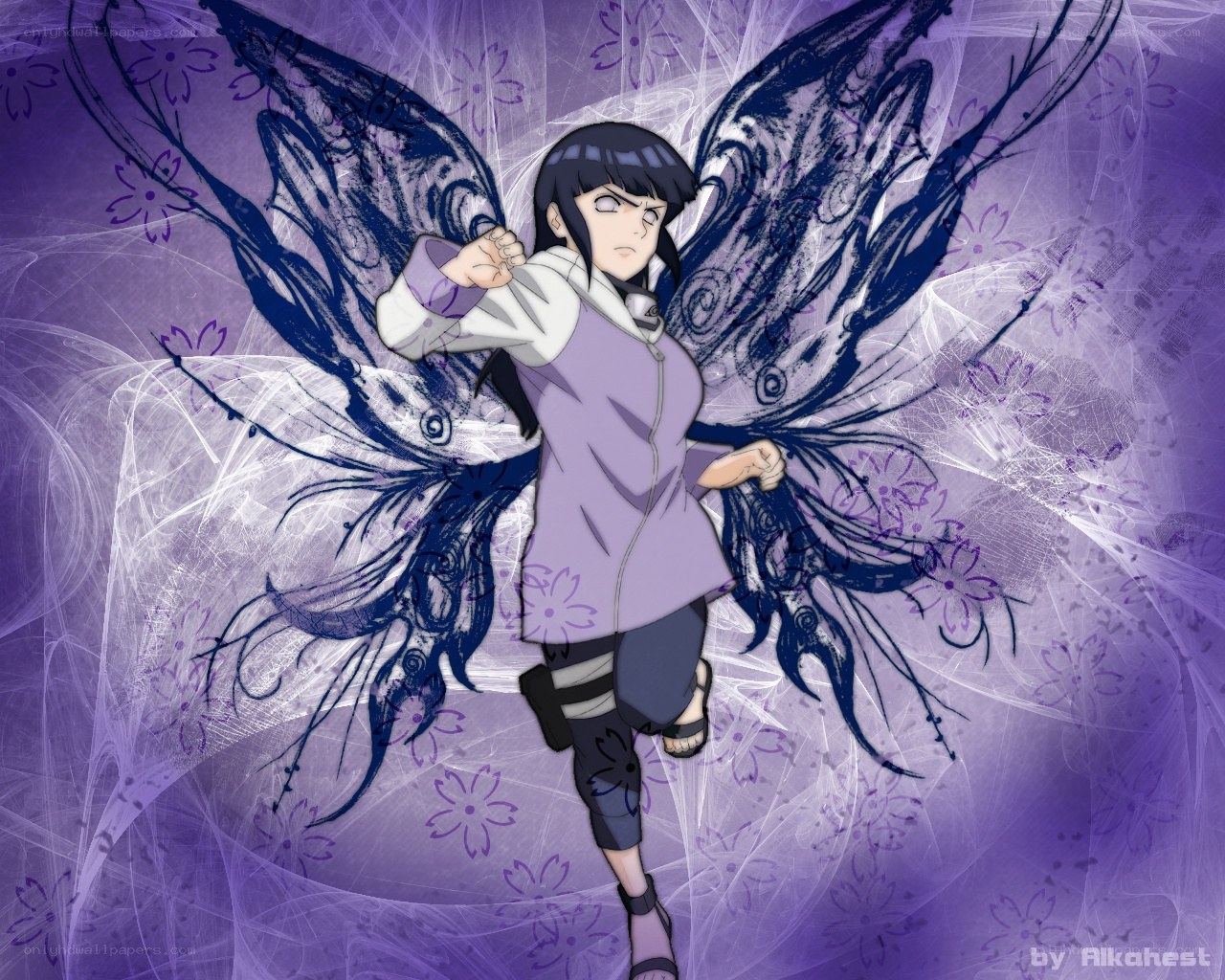 Naruto character with butterfly wings