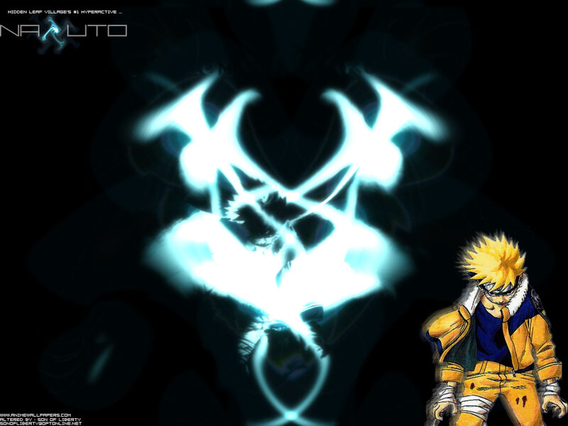 Naruto Character with Chakra — Black