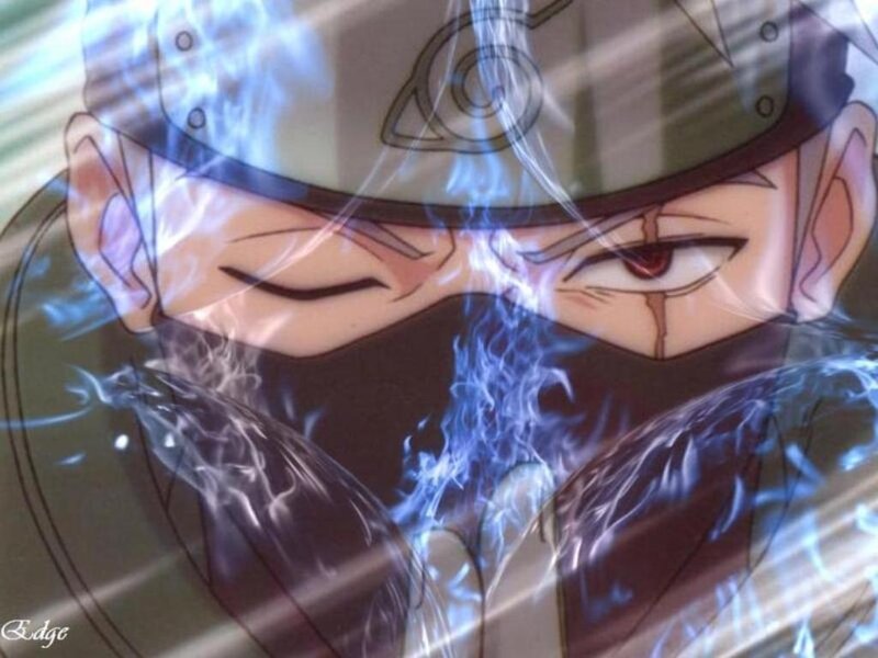 Naruto character with chakra