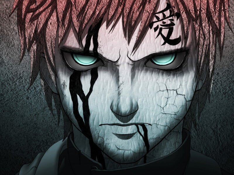 Naruto character with cracked face