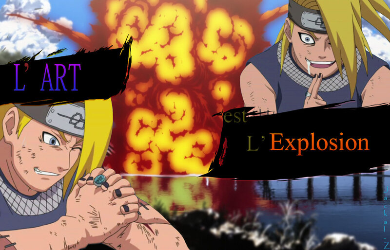 Naruto character with explosion