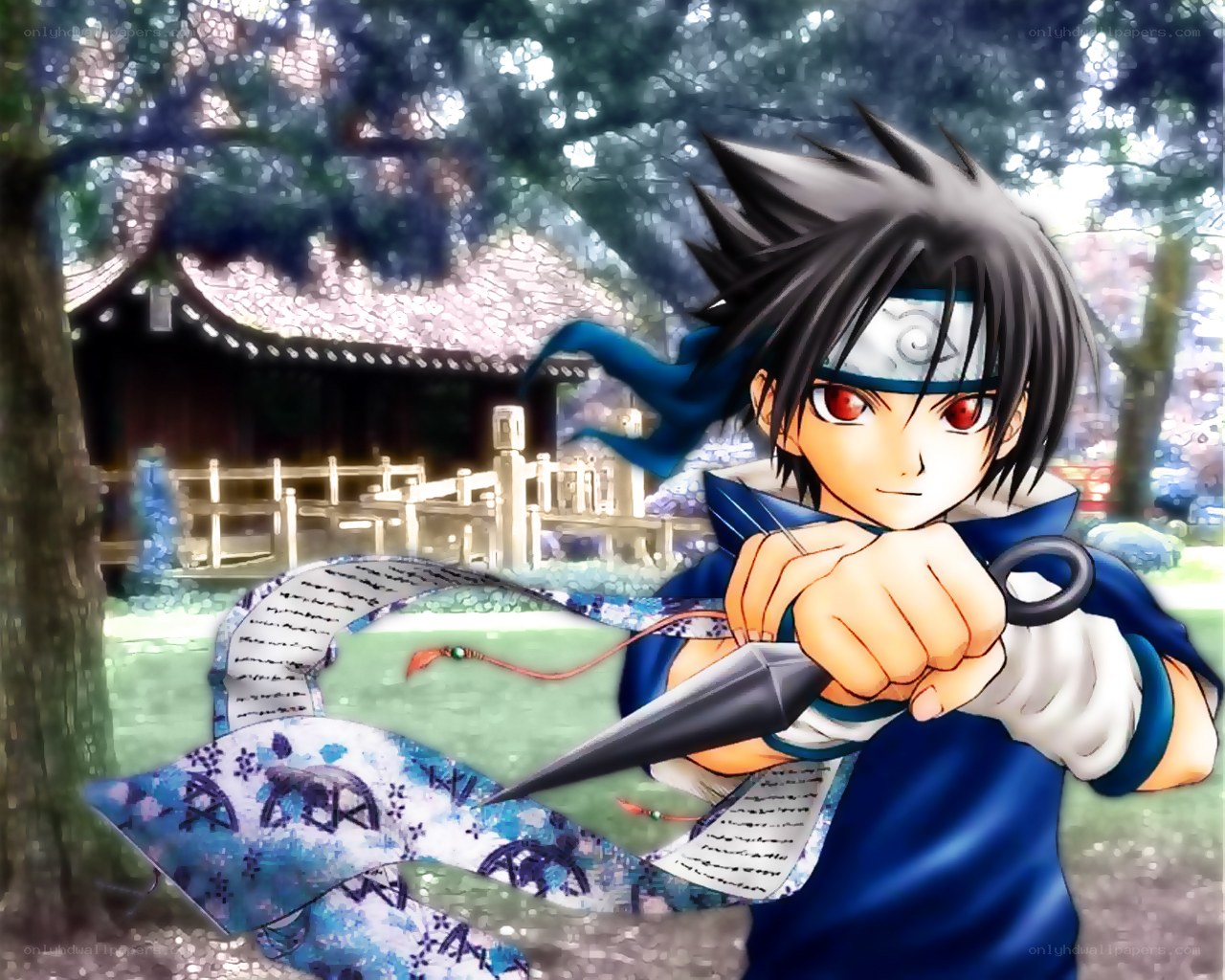 Naruto character with kunai