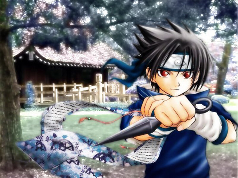 Naruto character with kunai