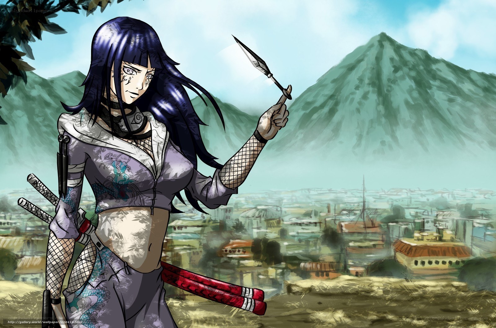 Naruto character with kunai
