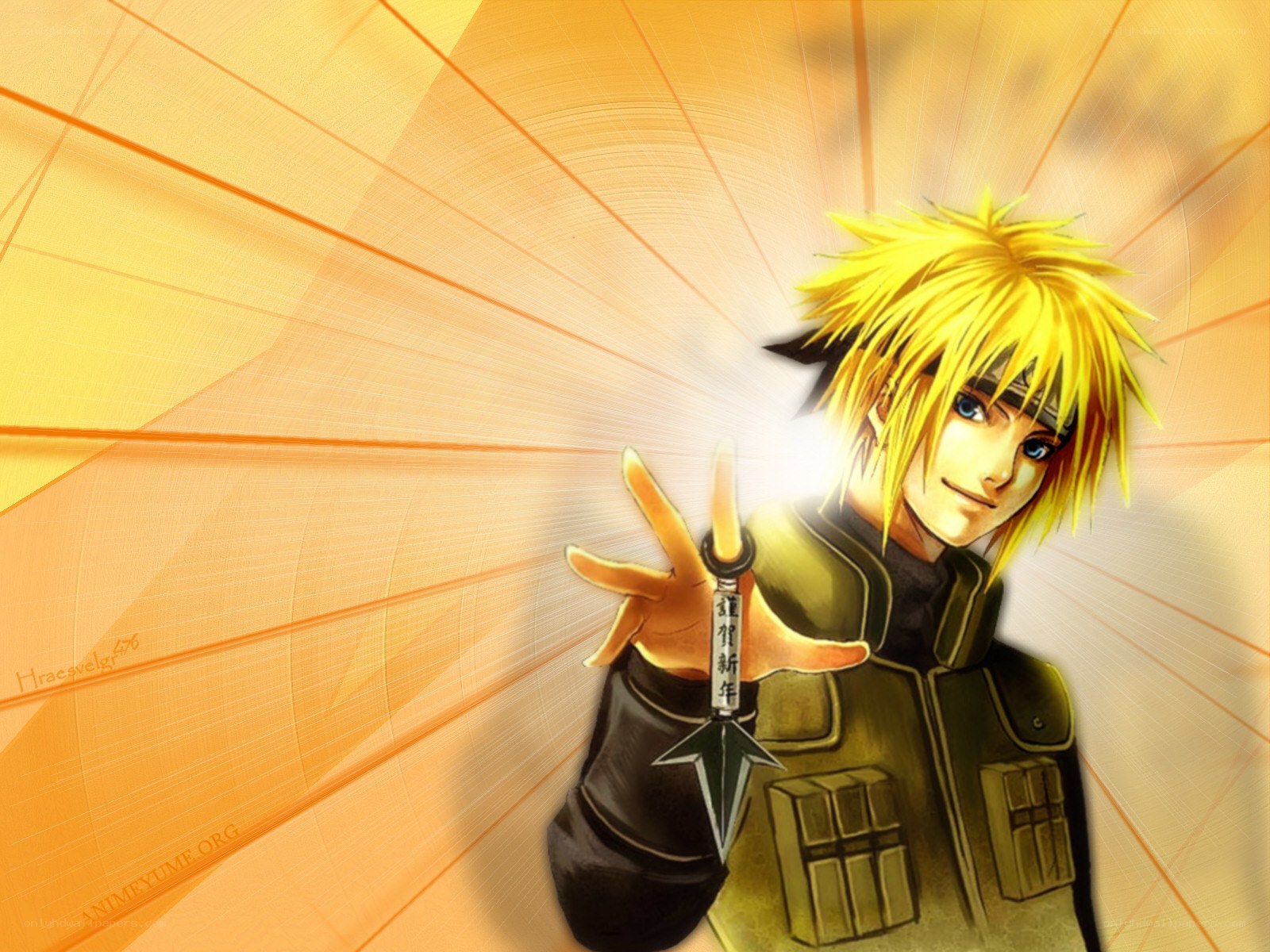 Naruto character with kunai