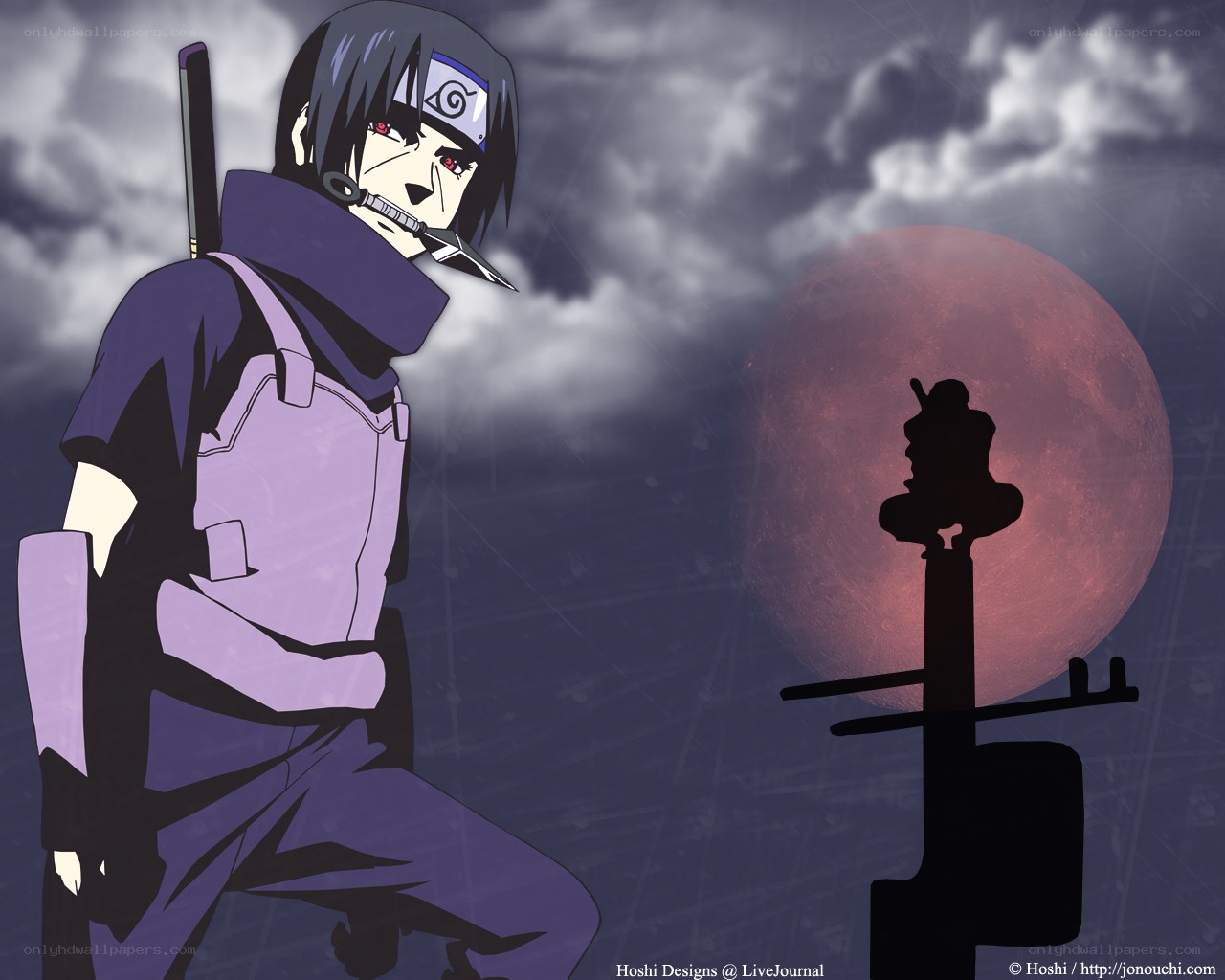 Naruto character with kunai