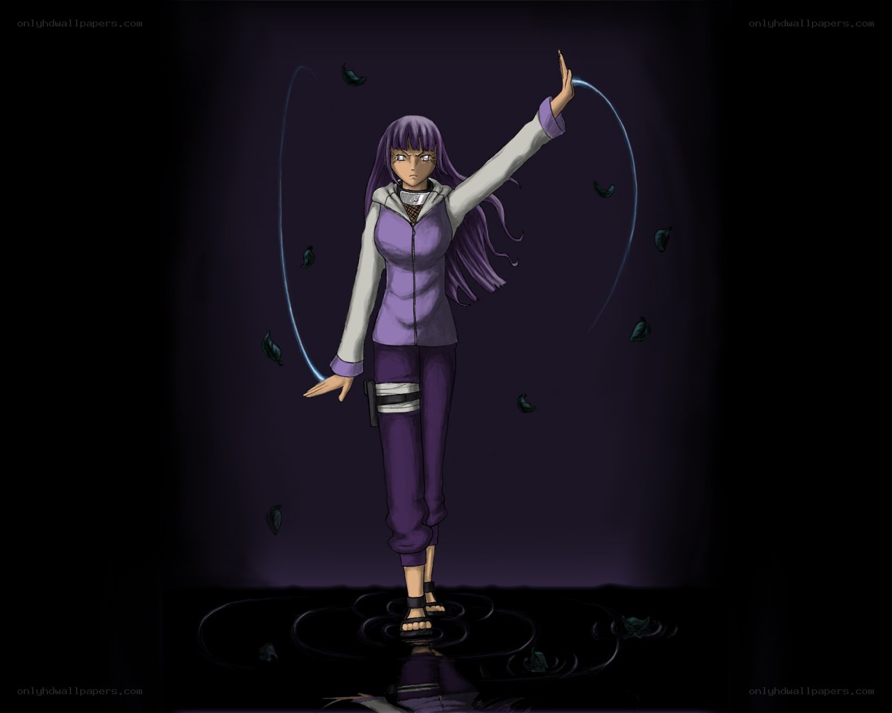Naruto character with leaf jutsu
