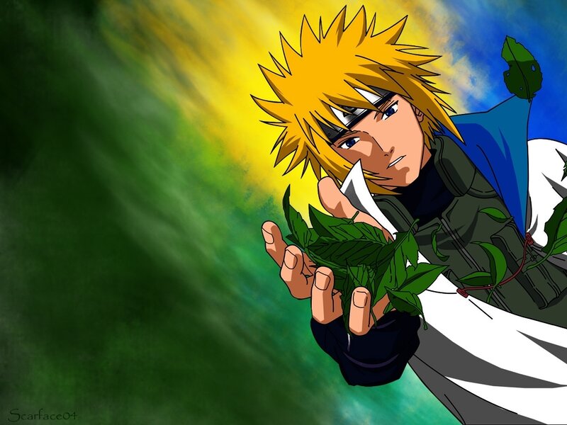 Naruto character with leaves