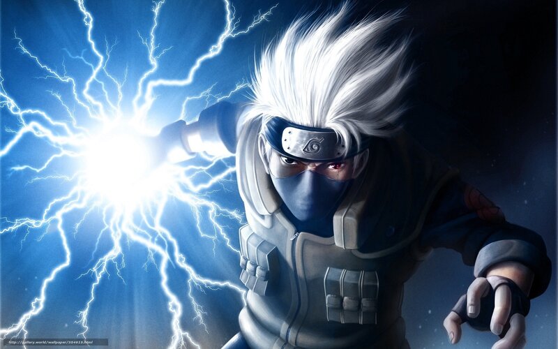 Naruto character with lightning