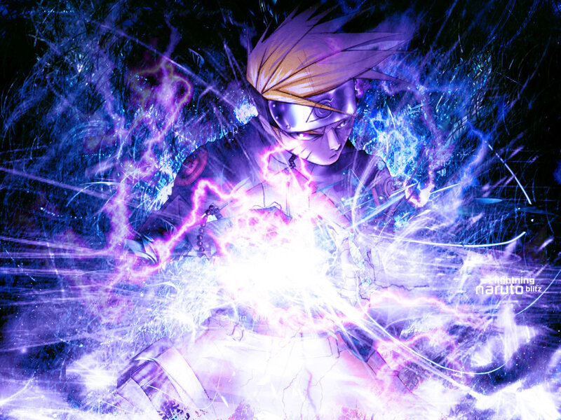 Naruto character with lightning chakra