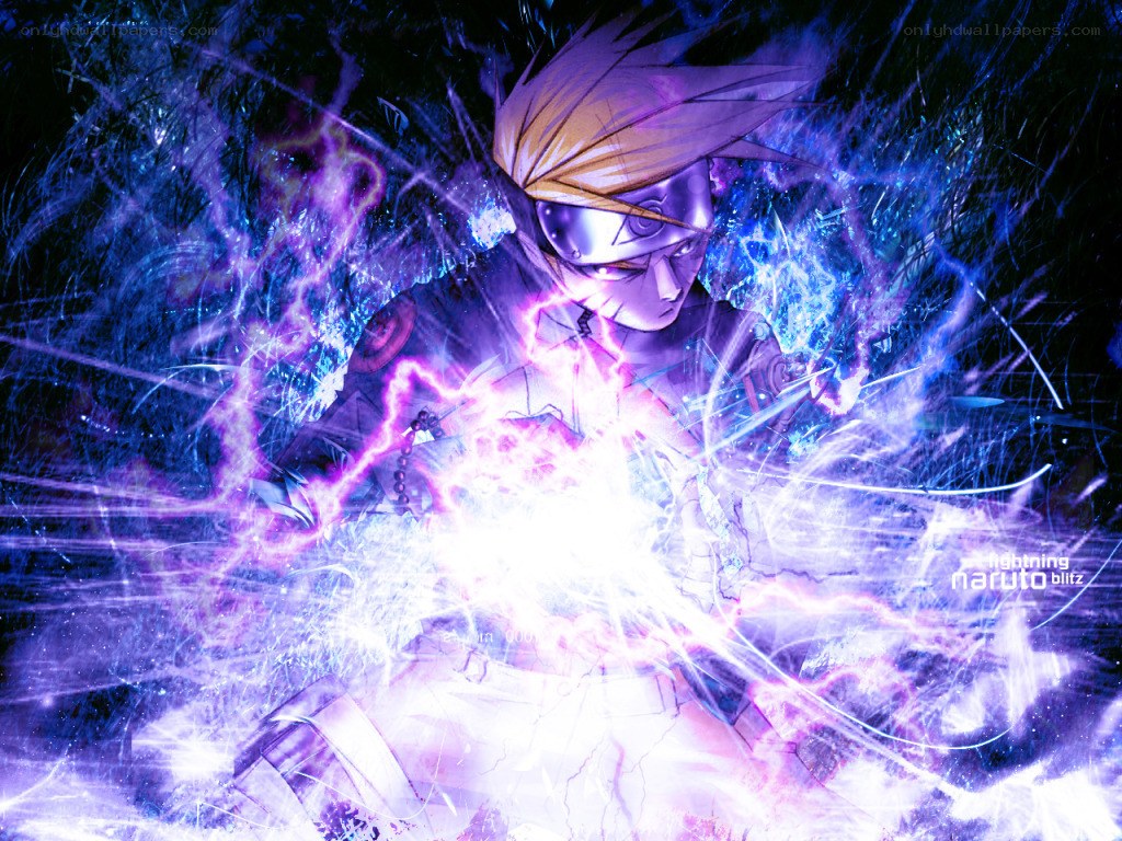 Naruto character with lightning chakra