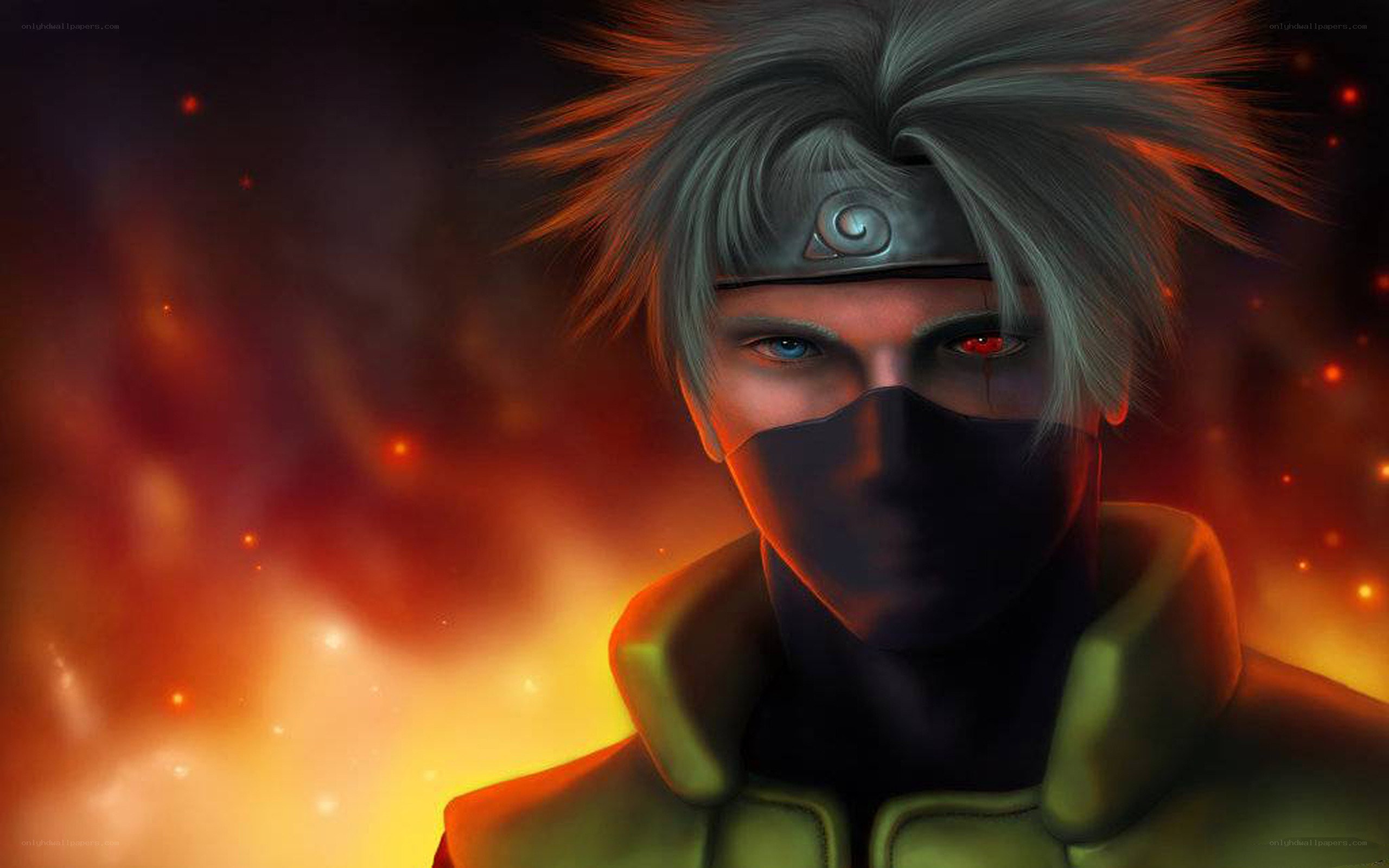 Naruto character with mismatched eyes