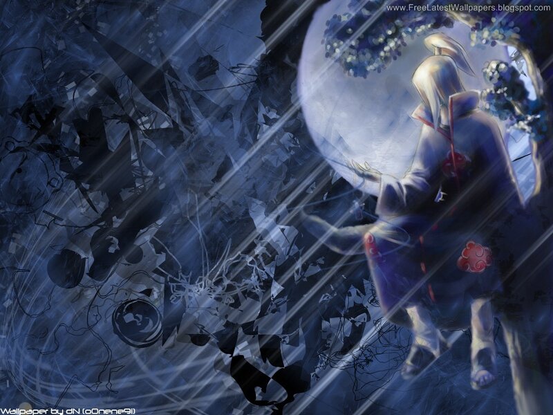 Naruto character with moon background