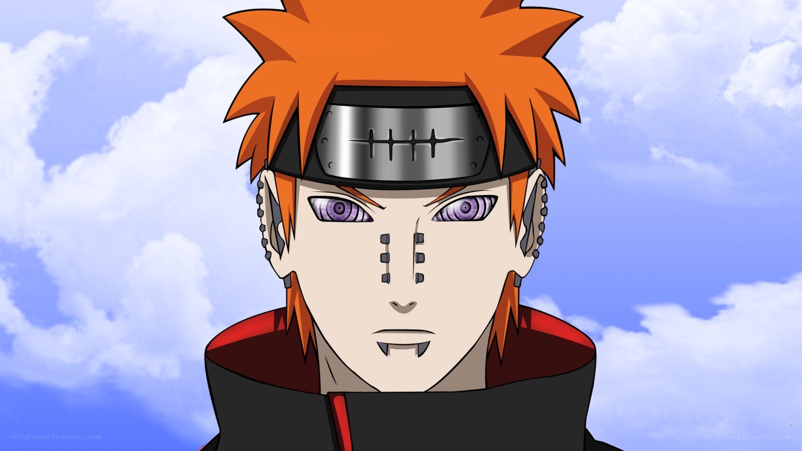 Naruto character with purple eyes