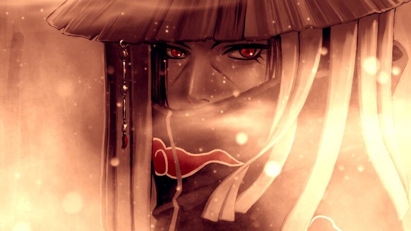 Naruto character with red eyes