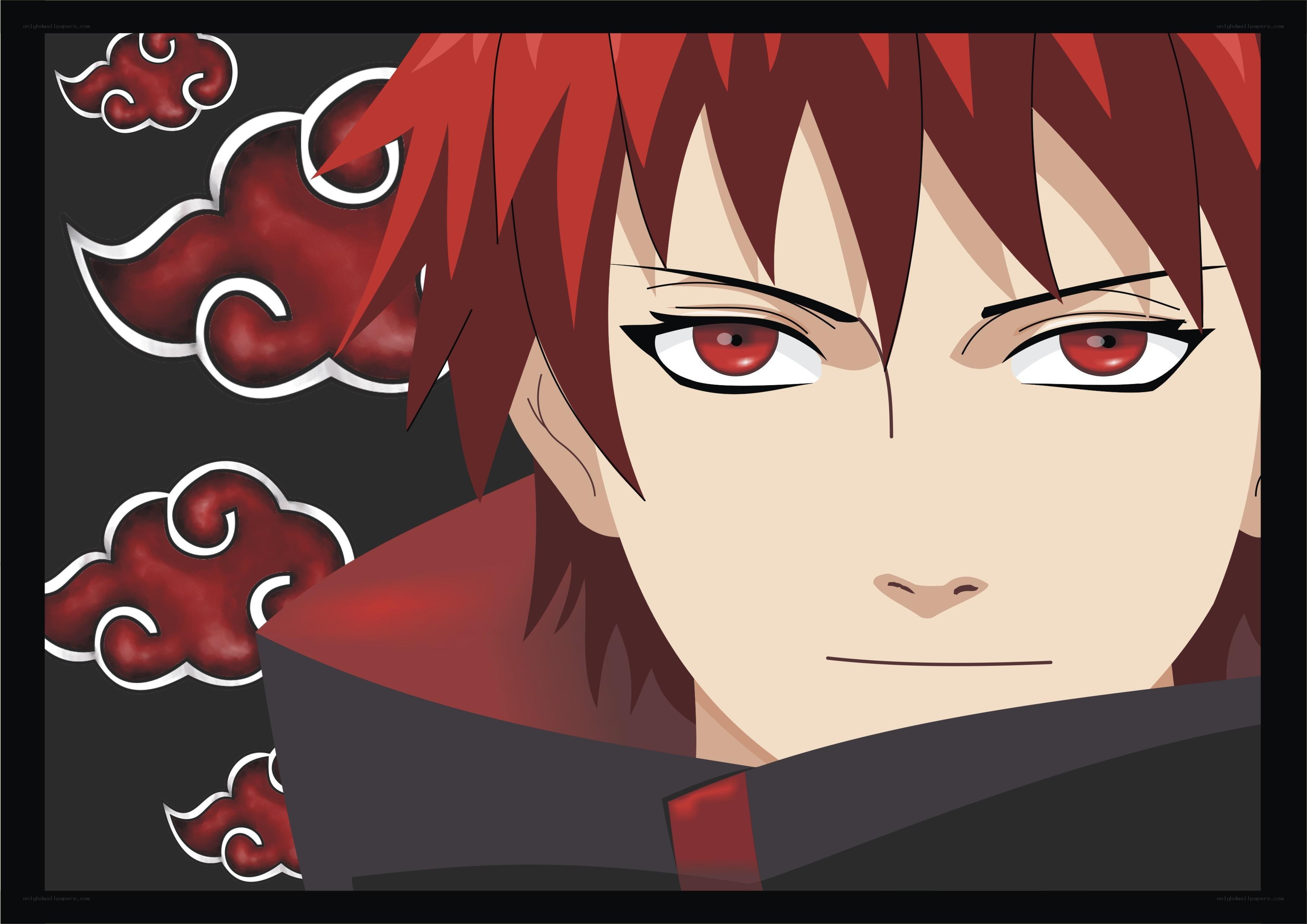 Naruto character with red eyes