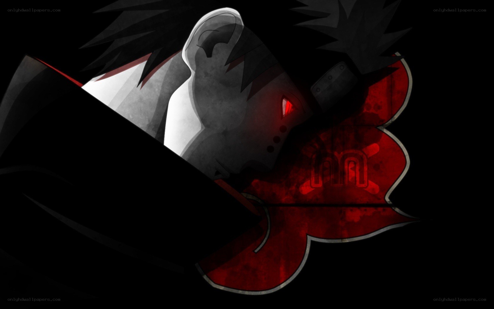 Naruto character with red eyes