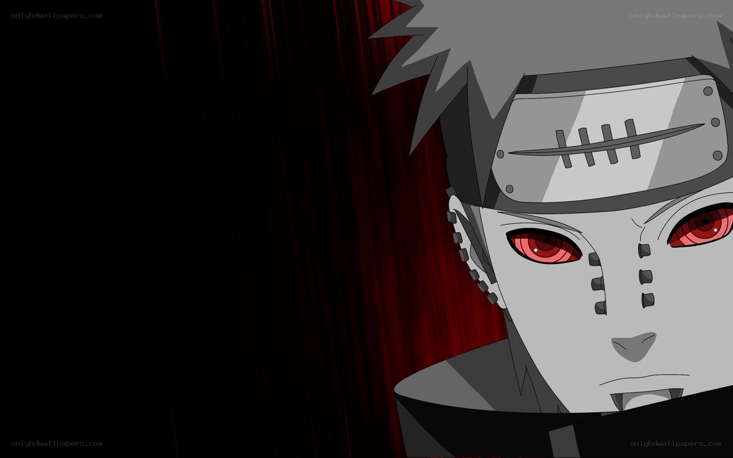 Naruto character with red eyes