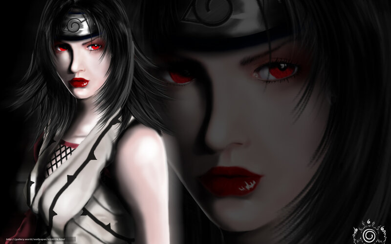 Naruto character with red eyes