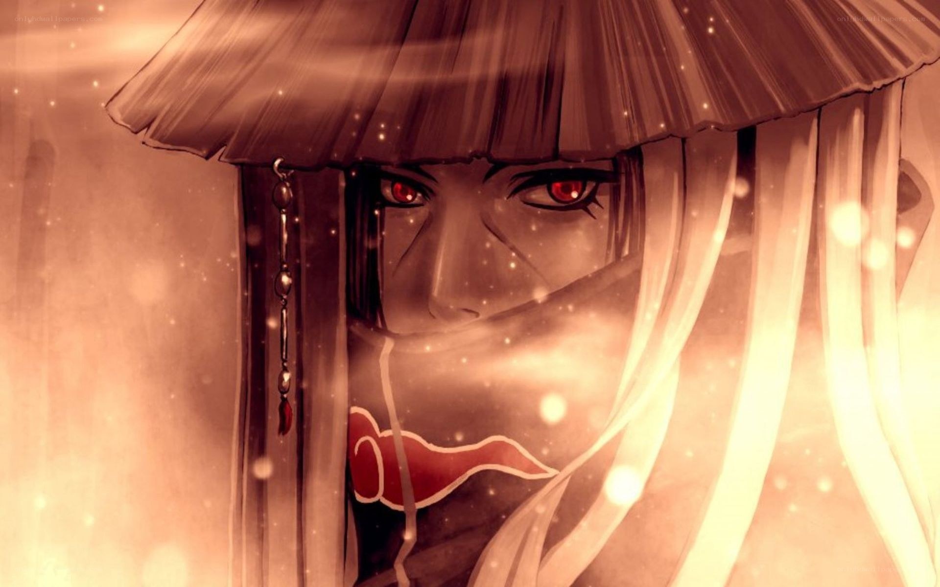 Naruto character with red eyes