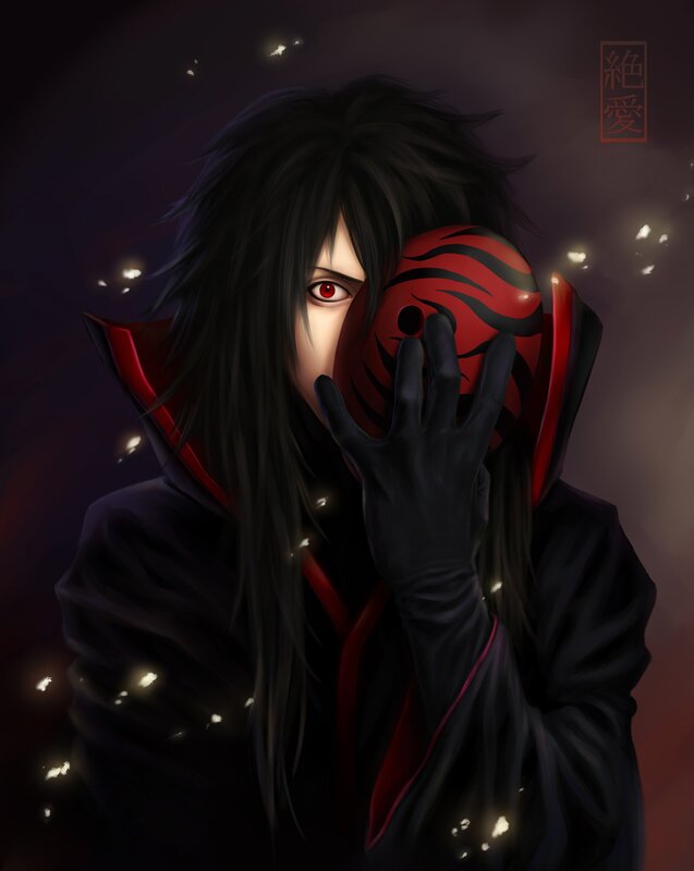 Naruto character with red mask