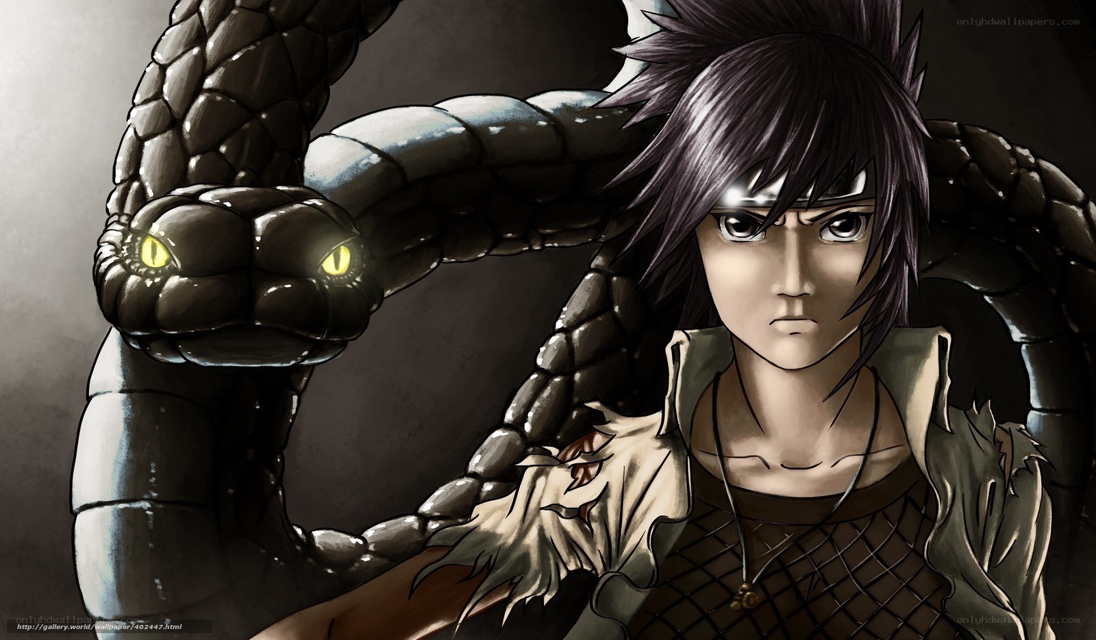 Naruto character with snake