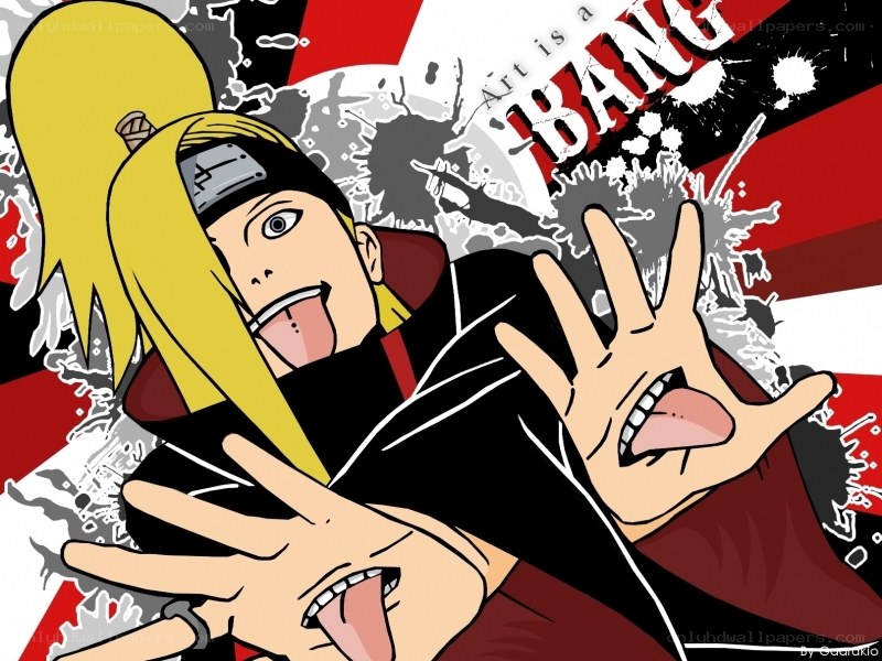 Naruto character with tongue out