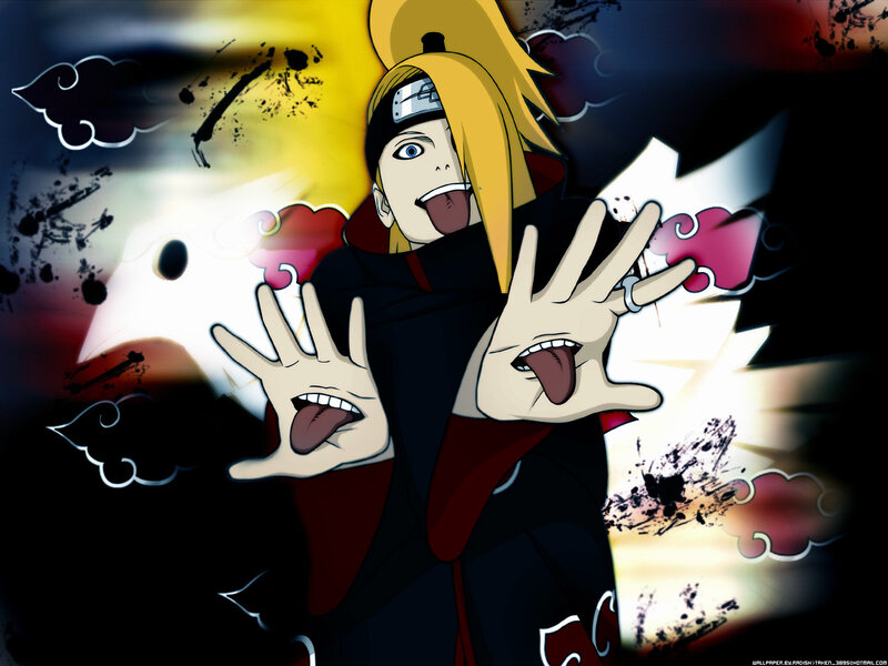 Naruto character with tongue out