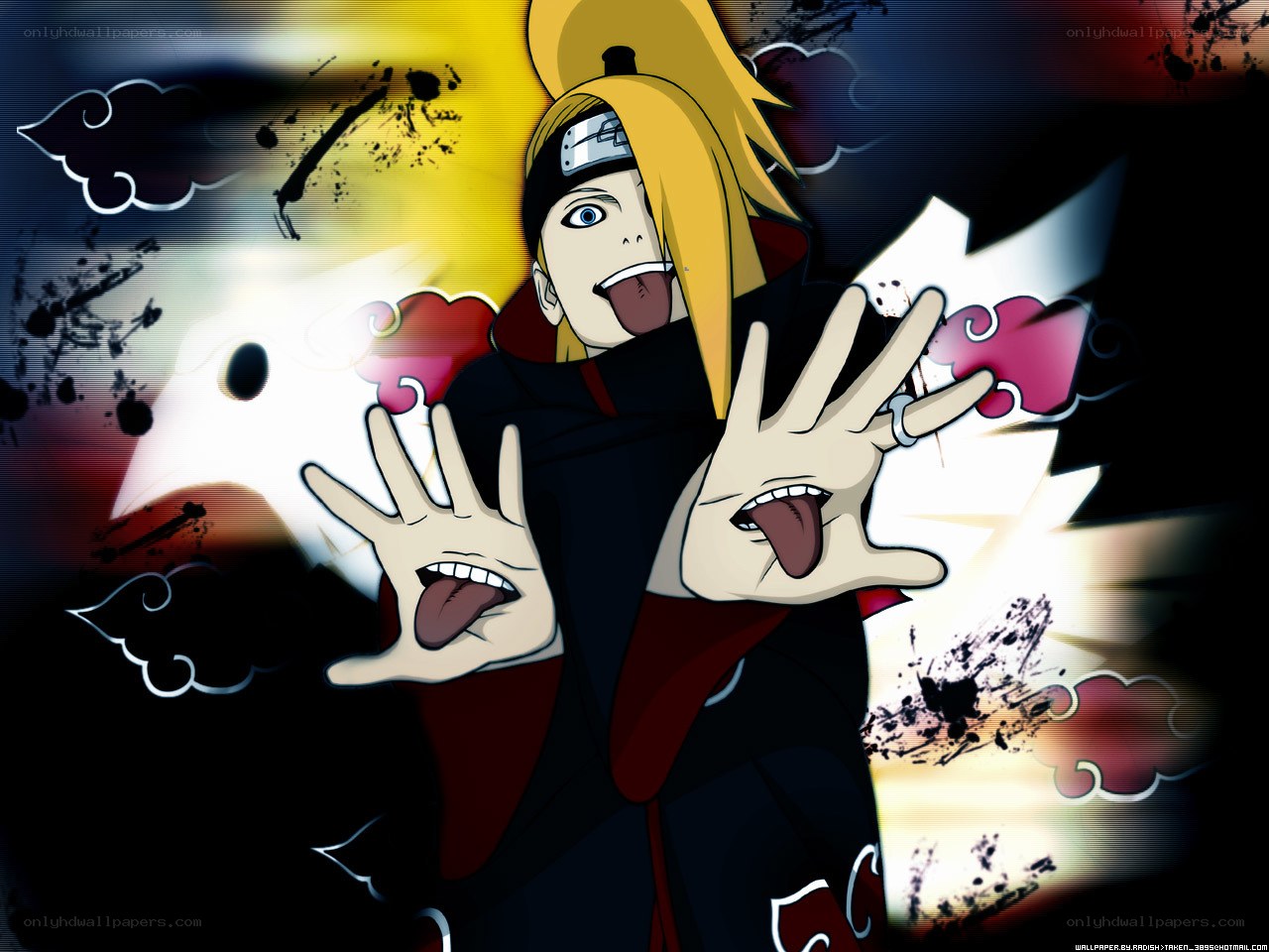 Naruto character with tongue out