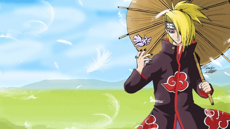 Naruto character with umbrella