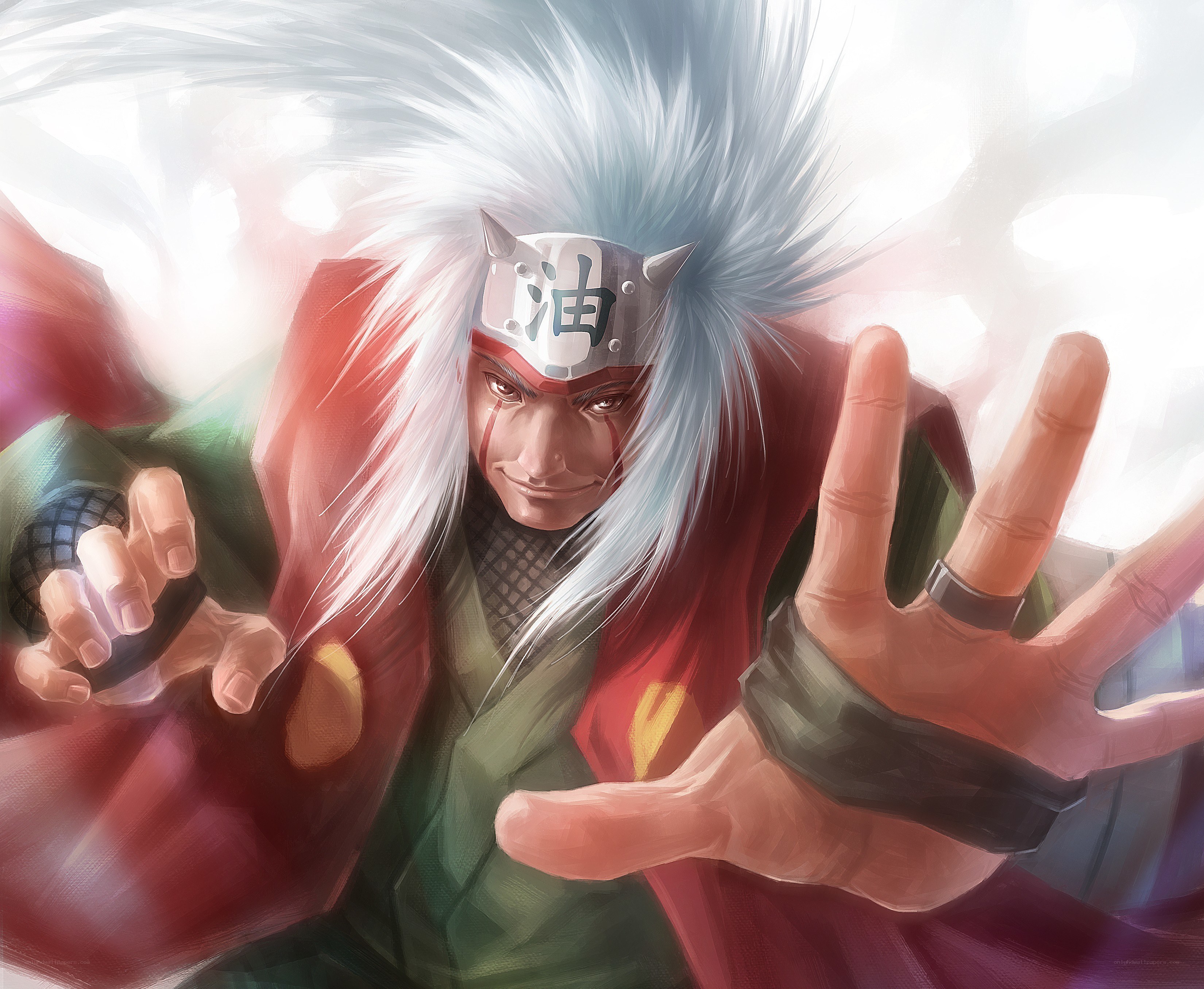 Naruto character with white hair